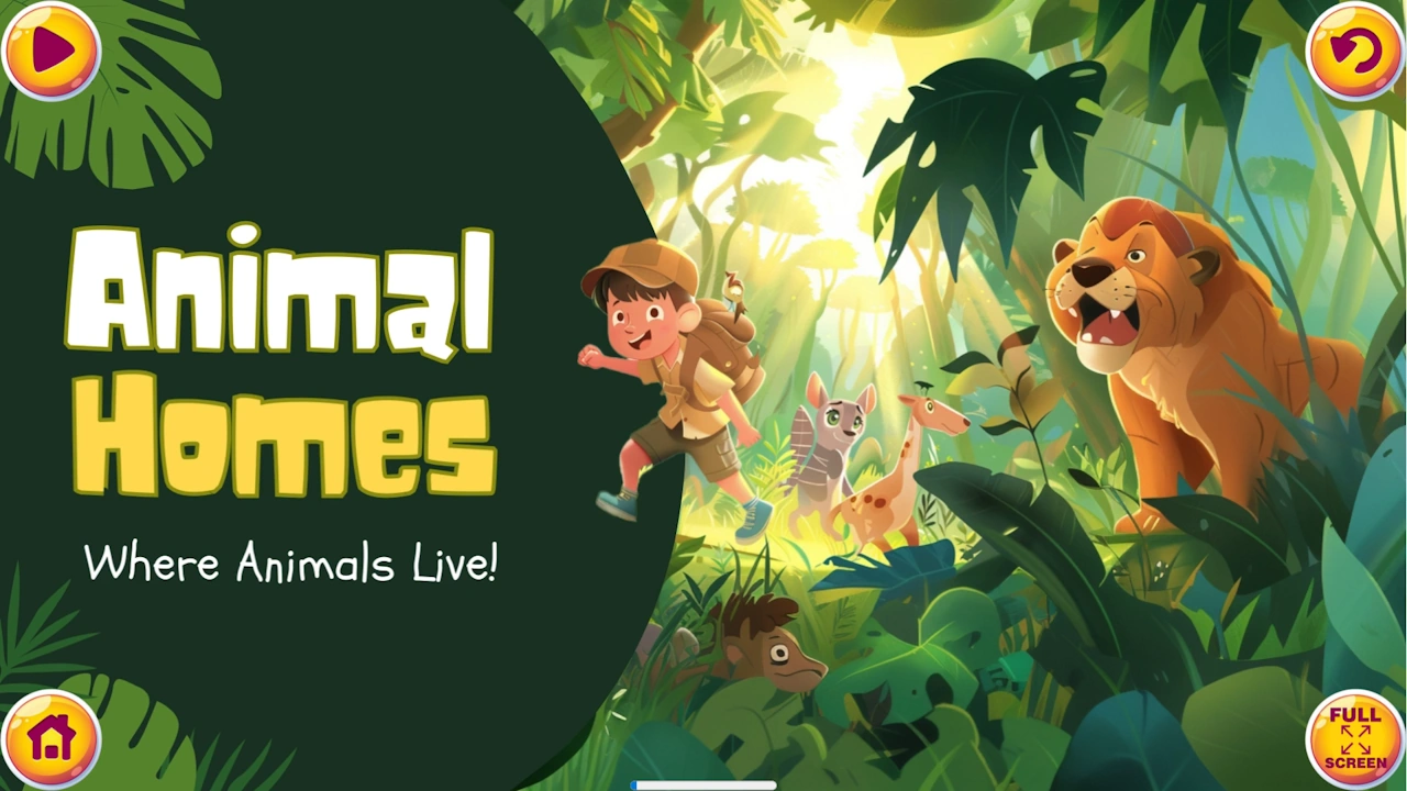 Animal Homes – Exploring Where Animals Live – Learning Video for Kids